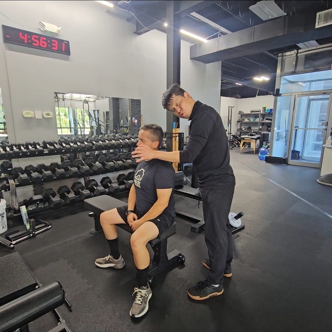 David coaching posture correction