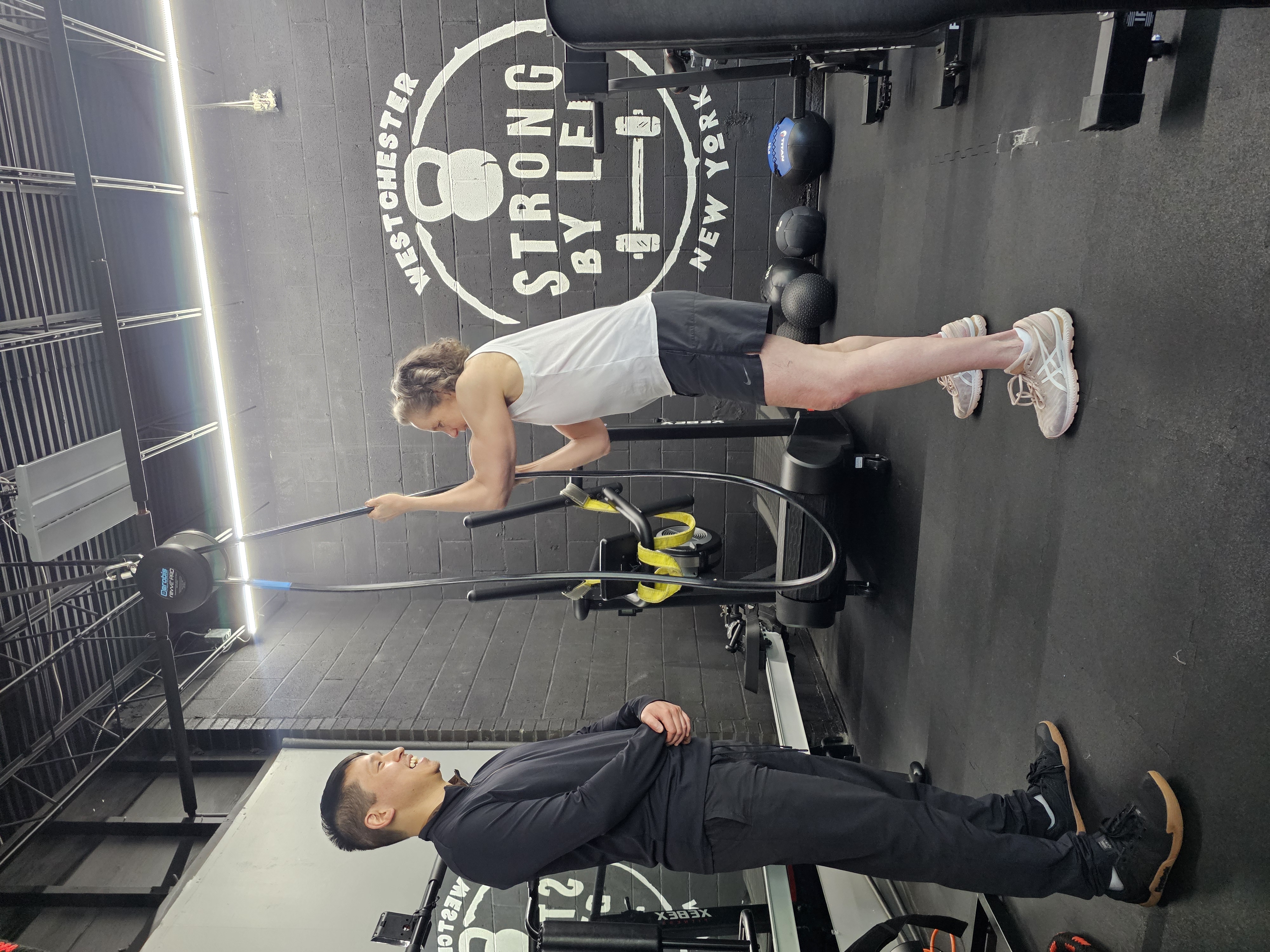 David coaching a client at Strong by Lee